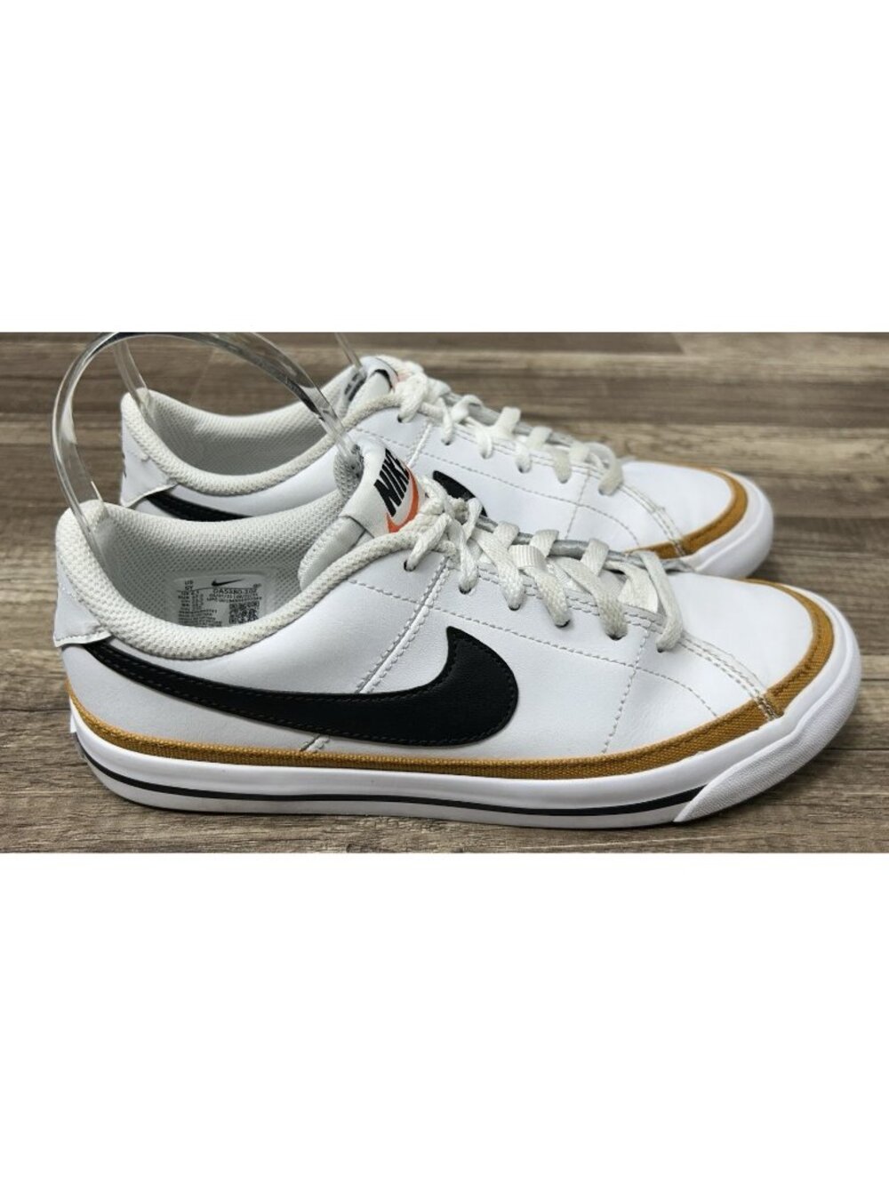 Nike Court Legacy GS Shoes 5Y /womens 6.5 White Desert Ochre Sneakers DA5380-102
